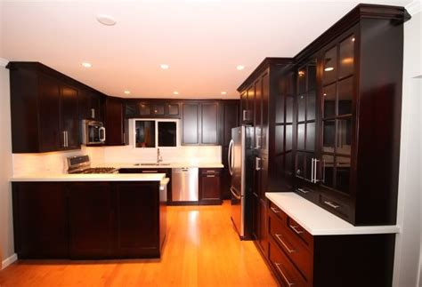 The system installs surface mount (direct apply) ceiling tiles or planks directly to joists or an existing ceiling hover image to zoom. 8 foot ceilings with cabinets up to the top. (With images ...