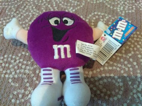 1998 Mandms Swarmees Mini Vocal Violet Stuffed Doll Purple Candy Mandm