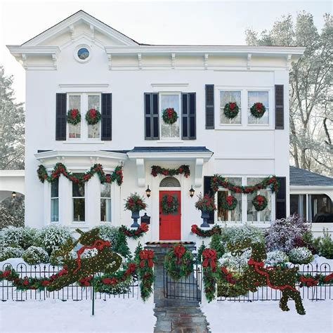 Exterior Christmas Decorating Ideas For Colonial Houses Shelly Lighting
