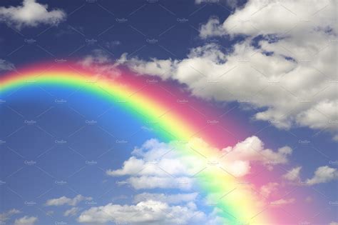 Blue Sky With Rainbows Nature Stock Photos ~ Creative Market