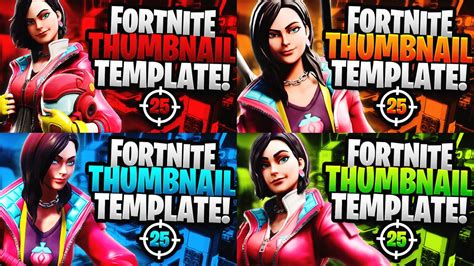 Fortnite Youtube Thumbnail Template Pack Rox Photo Acez Graphics