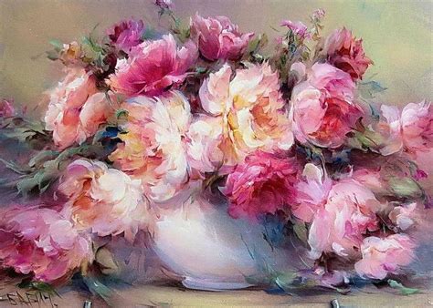 Прекрасная цветочная живопись Владимира Бабича Цветочные картины