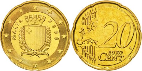 20 Euro Cents 2nd Map Malta Numista