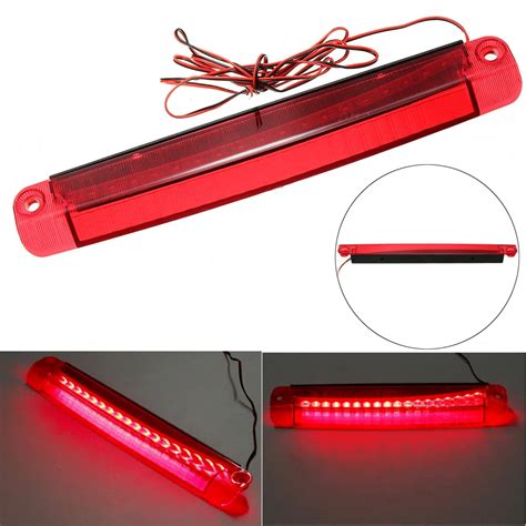 Unverisal Car LED Car Reversing Lights Rear Tail Third Brake Stop Light High Mount Lamp Red