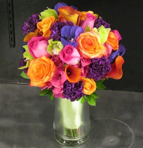 Brightly Colored Bridal Bouquet In San Diego Ca House Of Stemms