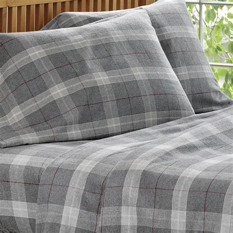 Just Found This Flannel Sheets Gray Plaid Heathered Flannel Sheet