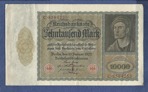 GERMANY 10000 MARK 1922 REICHSBANKNOTE C 8584255