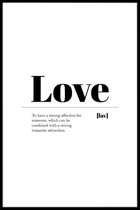 Love Definition Poster Prints And Art Online Artiksie