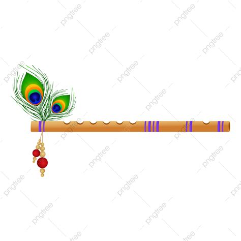 Krishna Flute Vector Hd Images Krishna Flute Png With Peacock Feather