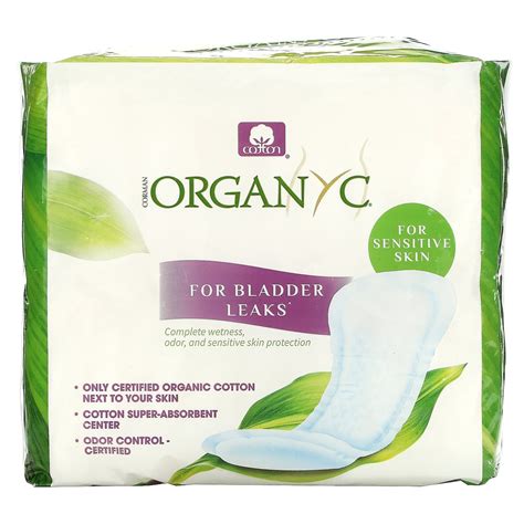 Organyc 100 Organic Cotton Incontinence Pads For Bladder Leaks Certified Odor Control Fsa