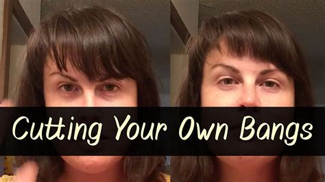 how to trim your own bangs youtube