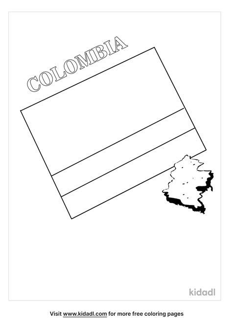 Free Colombia Flag Coloring Page Coloring Page Printables Kidadl