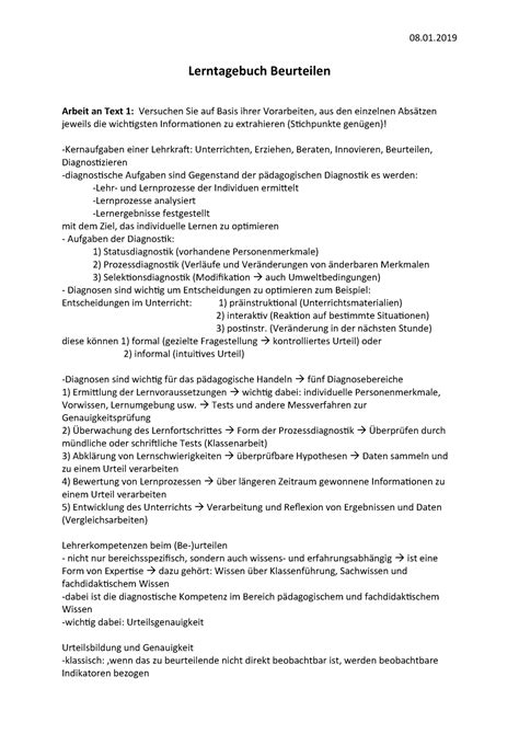 Neinif you're applying for dsh kurs: Lerntagebuch Beurteilen-4 - 146761 - Uni Jena - StuDocu