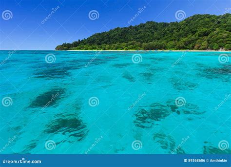 Beautiful Tropical Andaman Sea And Blue Sky Phang Nga Thailand Stock