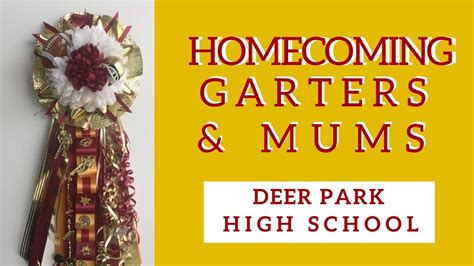 Deer Park Homecoming Mums Maroon And Gold Football Garters For