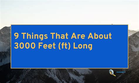 9 Things That Are About 3000 Feet Ft Long