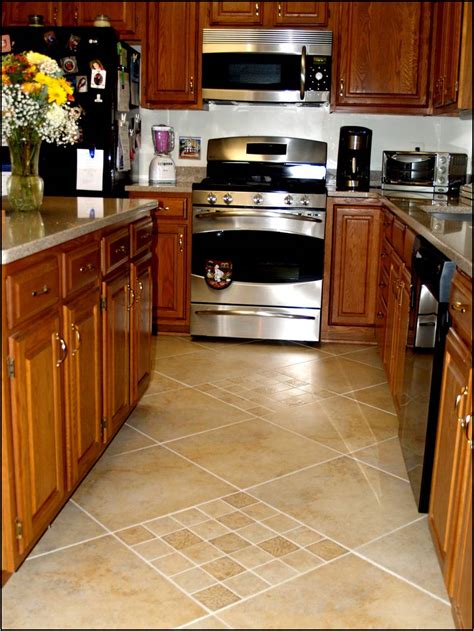 Common kitchen tile materials include ceramic, porcelain, stone, travertine. Kitchen Floor Ideas for Country French Kitchen - MidCityEast