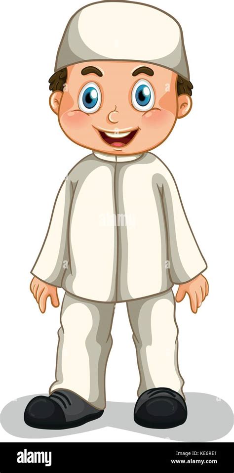 Close Up Muslim Boy Standing Stock Vector Image And Art Alamy