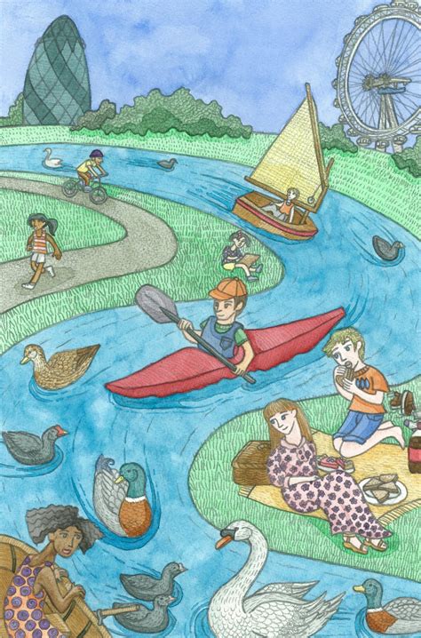 Emma Cowley Illustration River Thames Competition Entry
