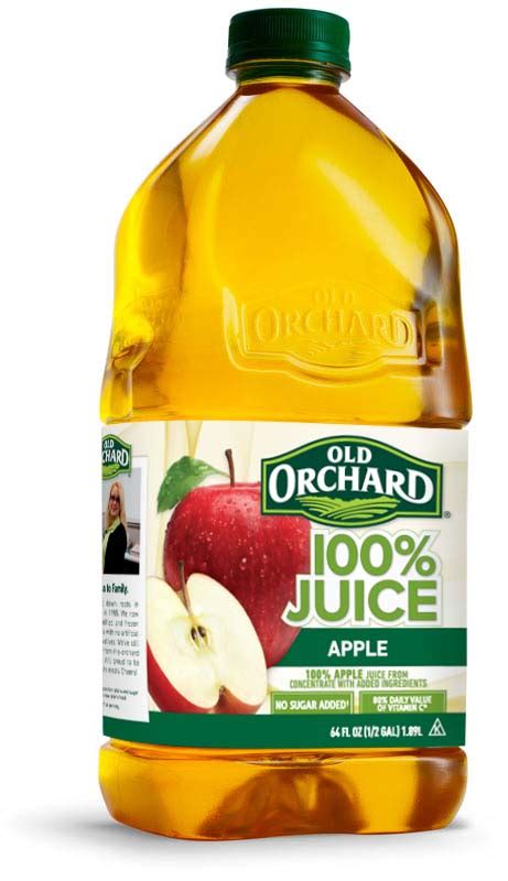 Fruit juice can be the perfect complement to a healthy balanced diet. 100% Apple Juice - Old Orchard Brands