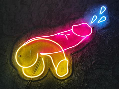 Penis Neon Sign Penis Decorations Porn Gay Porn Mature Etsy