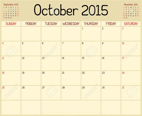 Free Printable October 2015 Calendar Clipart 20 Free Cliparts