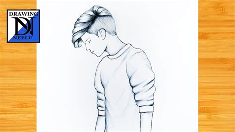 A Boy Drawing Side View Very Easy Pencil Drawing Tutorial Boy