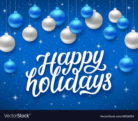 Happy Holidays Card With Season Greetings Vector Image