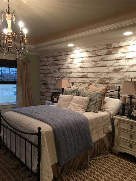Master Bedroom Grey Wood Accent Wall Bedroom Besthomish