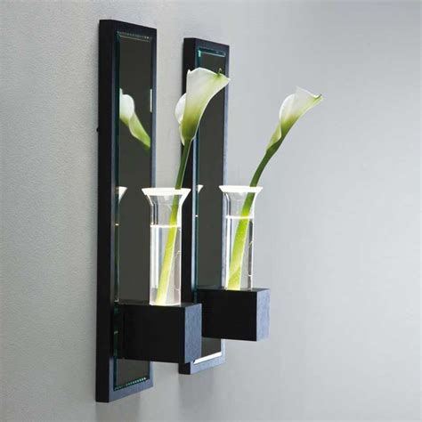 Beautiful soft seafoam green satin finish poppy ceramic wall art flower by carrie wolf of austin, texas. Lala Wall Vase Sconce - Modern - Vases
