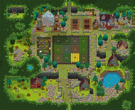 This map expands the farm size substantially and incorporates features of multiple defaultstardew valley farms, some of which require a steel axe and/or steel pickaxe to access. themonokumafile: " forget-me-not farm, summer 10, year 3 ...