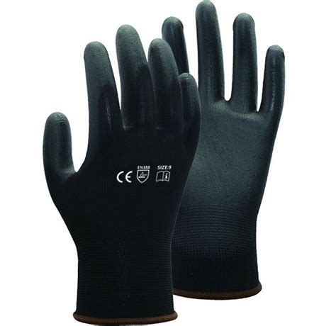 Nylon Liner Esd Safe Anti Static Pu P Coated Work Gloves For Electronic