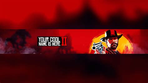 Free Red Dead Redemption 2 Youtube Banner Pack Template 5ergiveaways