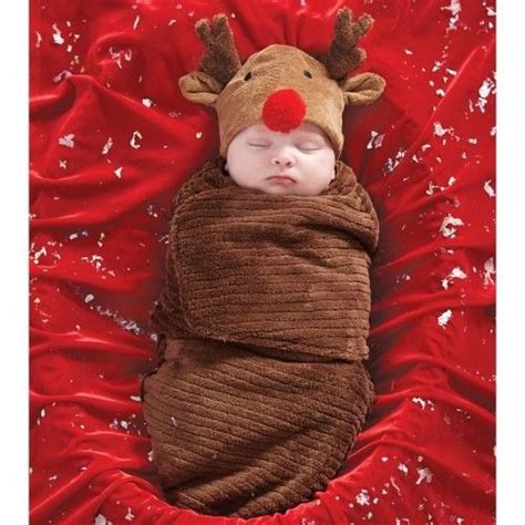 Mud Pie Reindeer Swaddle Bunting And Cap Baby Christmas Outfit Baby
