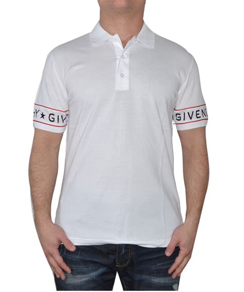 Vintage Givenchy Men White Polo Shirt Sleeve And Bottom Logo T Etsy