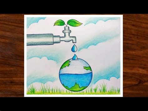 Cómo Dibujar Save Water Save Earth Picture Dibujo Fácil Del Día