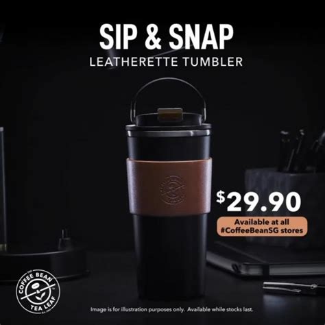 Coffee Bean Sip And Snap Leatherette Tumbler