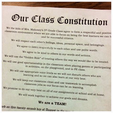The Teacher Dish We The Kids Creating Class Constitutions