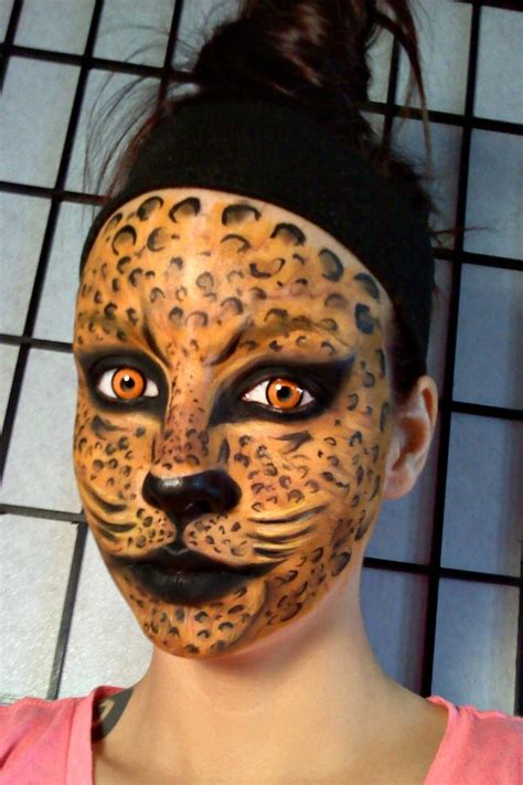 Jungle Cat Leopard Makeup Face Painting Melissa B S