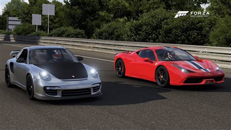 The f430 scuderia, on the other hand, has a. Forza 6 Drag race: Ferrari 458 Speciale vs Porsche 911 GT2 ...