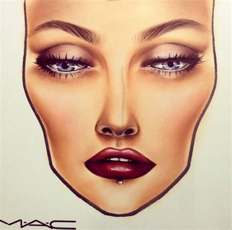 Mac Face Chart Im Obsessed Makeup Face Charts Mac Face Charts Face Chart
