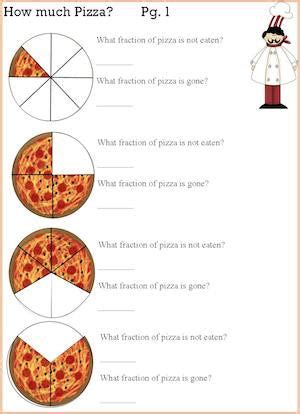 pizza fractions math  cooking activity kids cooking activities