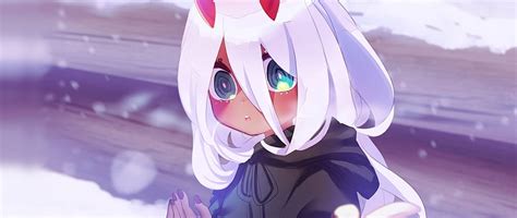 Cute Devil Anime Girl Zero Two Dual Wide Background 5858