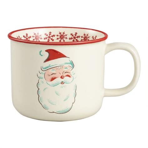 Retro Santa Merry Christmas Mugs Set Of 4 V1 Christmas Mugs