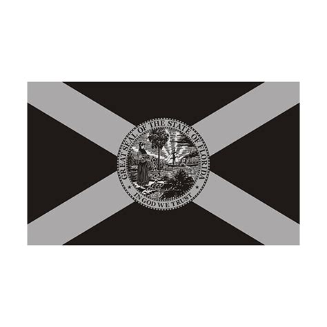 Florida State Subdued Flag Black Gray Decal Fl Vinyl Sticker Rotten