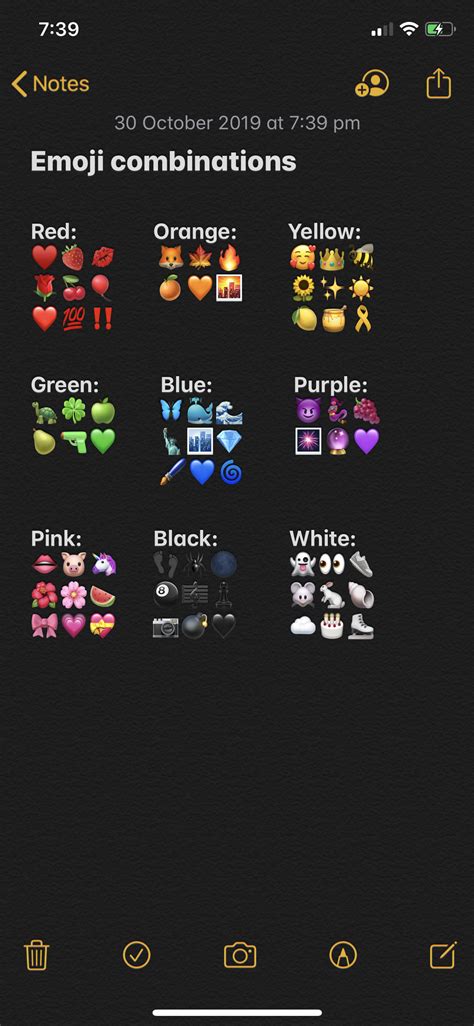 Aesthetic Emoji Combinations