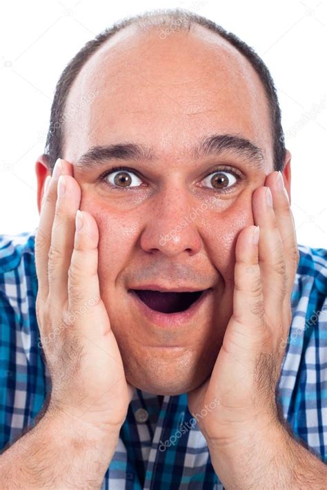 Excited Man Face Happy Excited Man Face — Stock Photo © Janmika 12705272