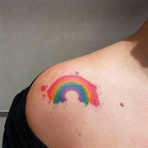 Pin By ปาริชาติ ออมสิน On เรนโบ Rainbow Tattoos Cute Tiny Tattoos