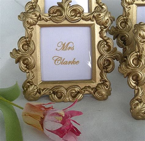 Mini Gold Frames Wedding Place Card Holders Mini Gold Place Etsy