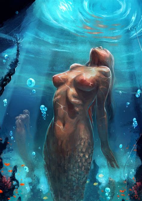 Beautiful Mermaids In Fantasy Art Art Design Mermaid Pictures Hot Sex
